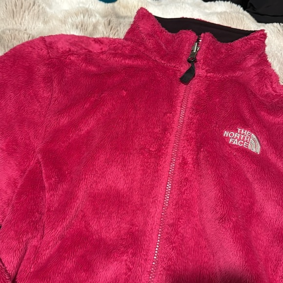North Face Fuzzy Fleece Zip Up- Hot Pink - Picture 4 of 6